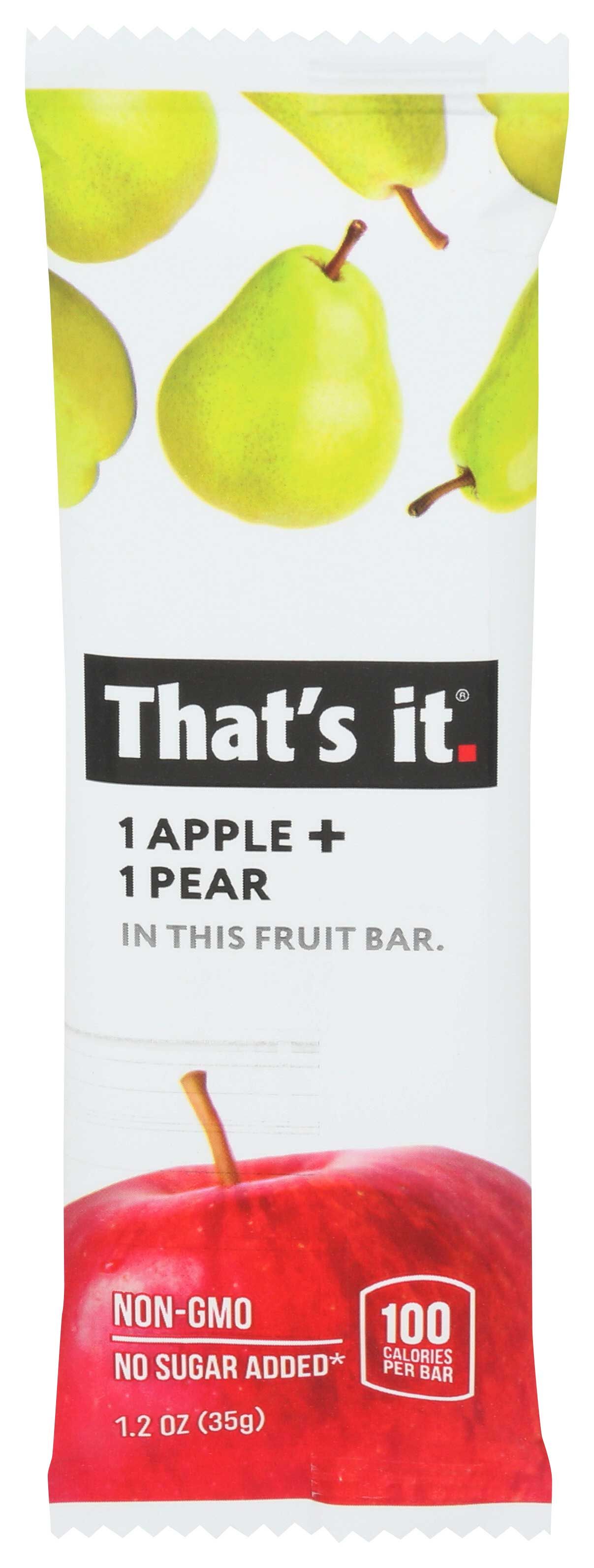 That's It Apple And Pear Fruit Bar, 1.2 Ounce -- 12 Per Case