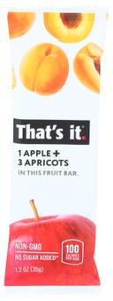 Thats It Apple and Apricot Fruit Bar, 1.2 Ounce -- 12 per case.