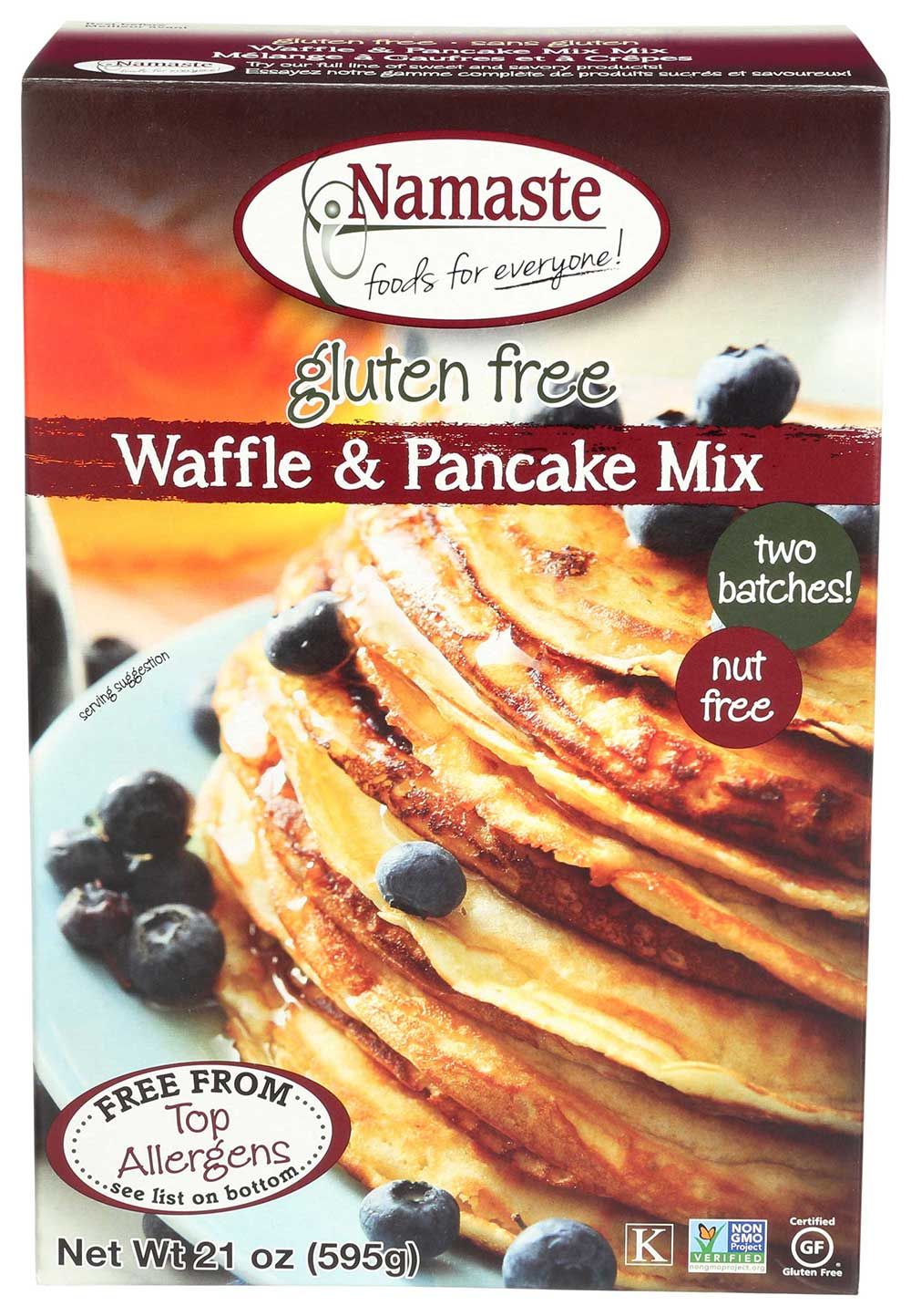 Namaste Foods Waffle And Pancake Mix, 21 Ounce -- 6 Per Case