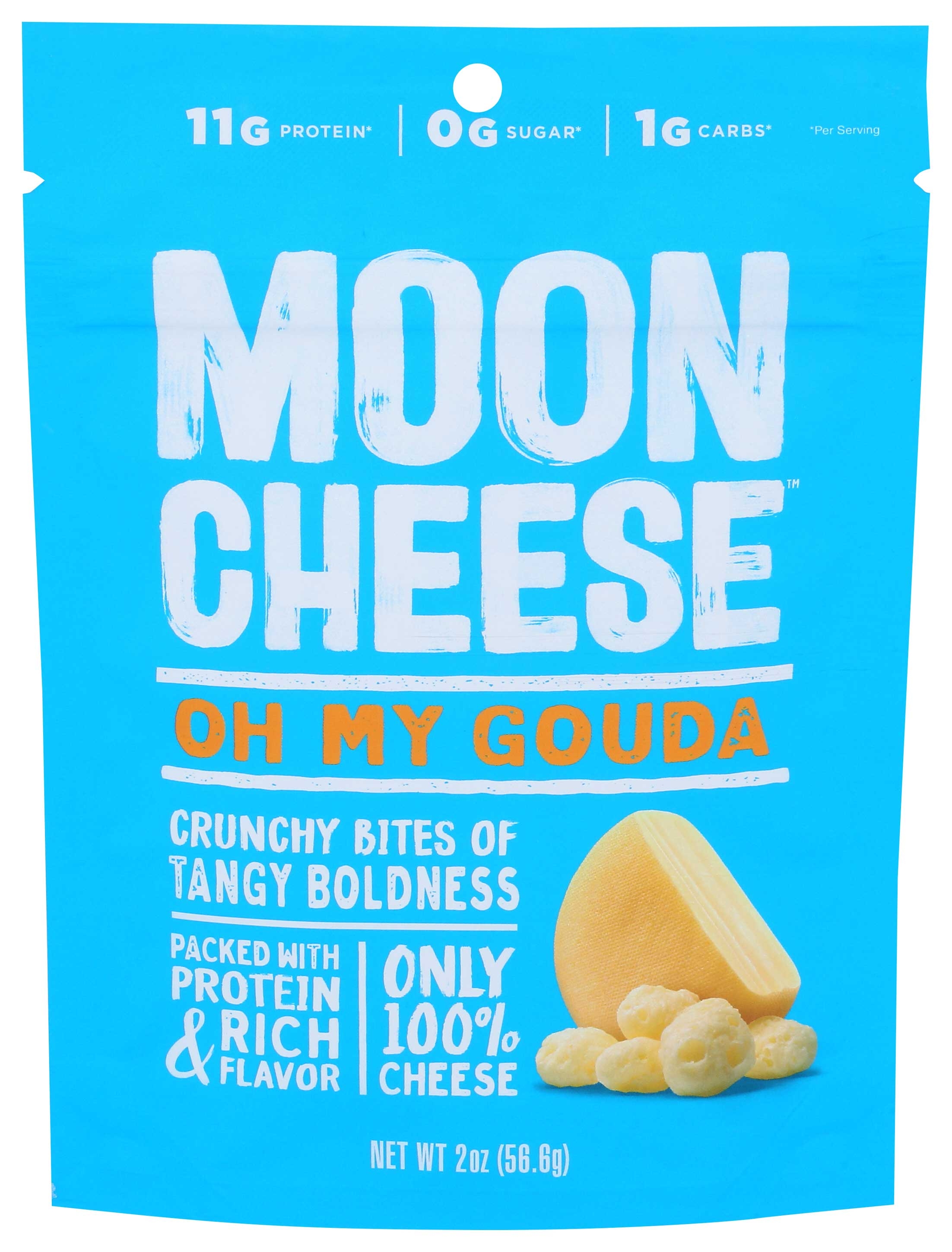 Moon Cheese Gouda Cheese Snack, 2 Ounce -- 12 per case.