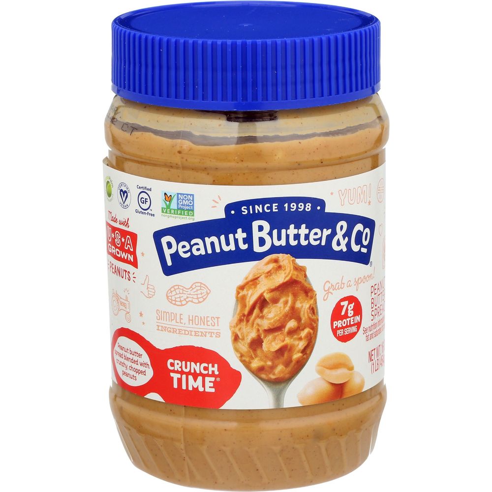 Peanut Butter Co Crunch Time Peanut Butter Spread, 16 Ounce -- 6 per case