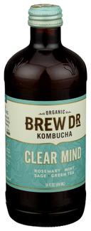 Brew Dr Organic Clear Mind Kombucha, 14 Fluid Ounce -- 12 per case.