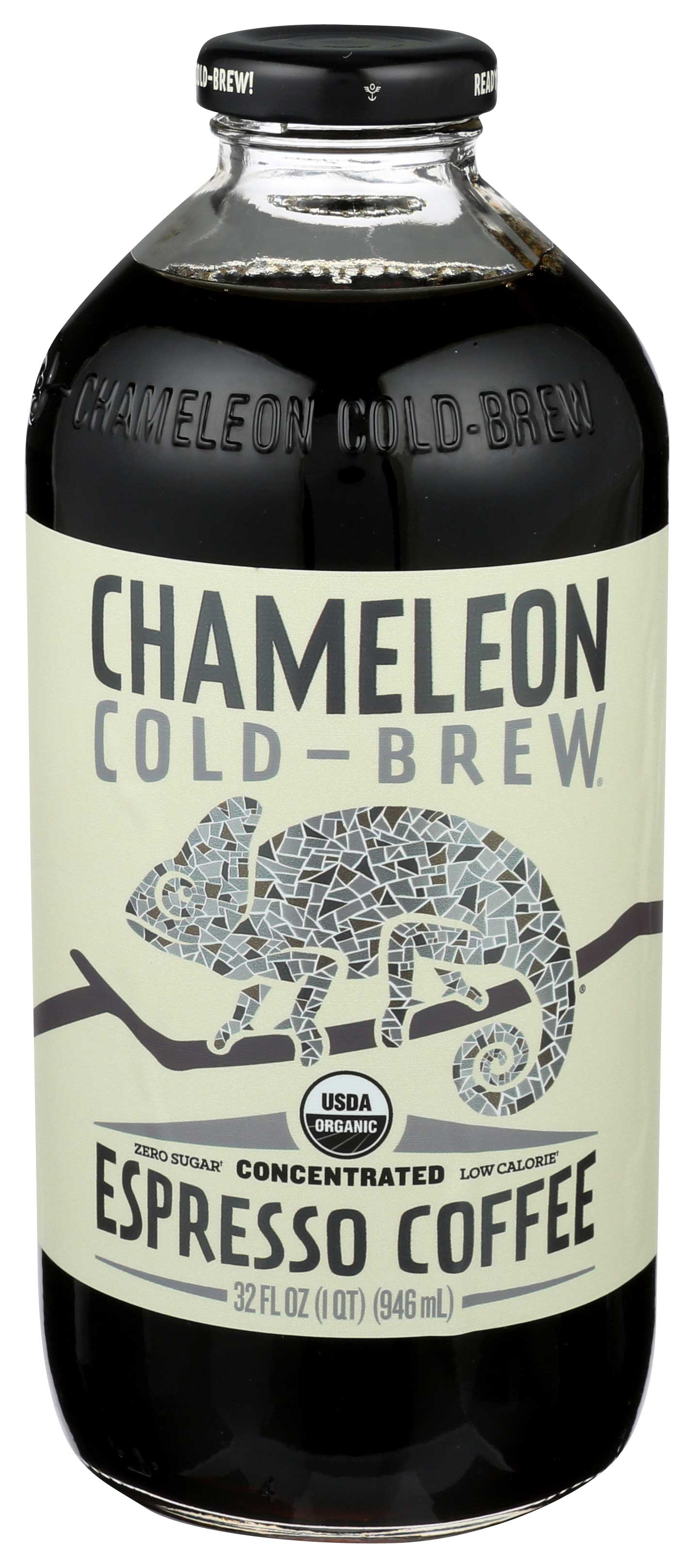 Chameleon Cold-Brew Organic Espresso Coffee Concentrate, 32 Fluid Ounce -- 6 per case