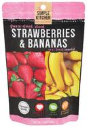 Simple Kitchen Freeze Dried Sliced Strawberries and Bananas, 1.1 Ounce -- 6 per case