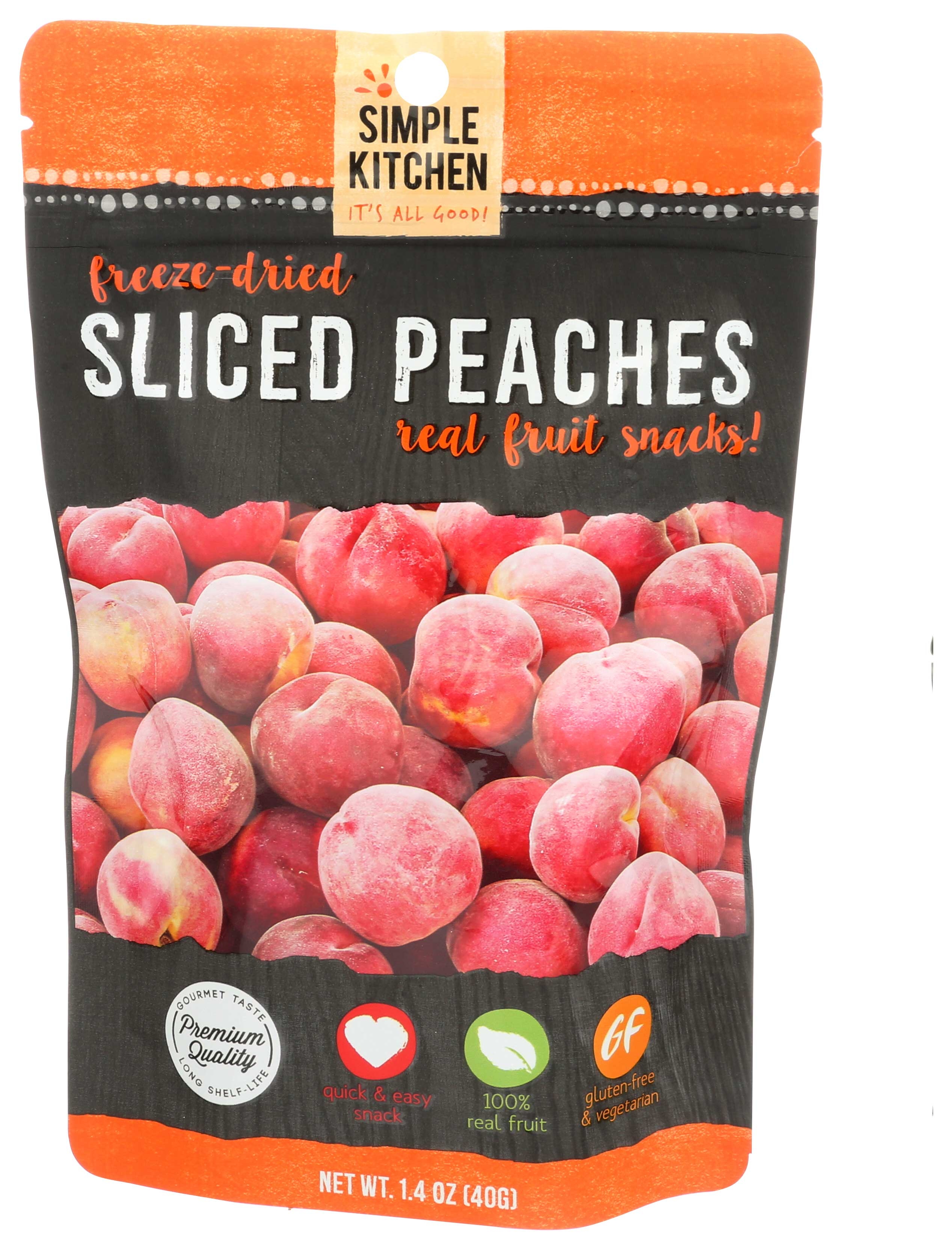 Simple Kitchen Freeze Dried Sliced Peaches, 1.4 Ounce -- 6 per case