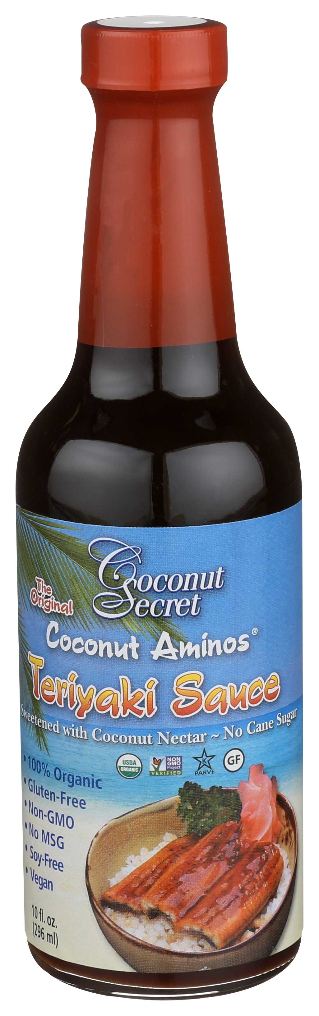 Coconut Secret Organic Teriyaki Aminos Seasoning Sauce, 10 Fluid Ounce -- 12 per case.