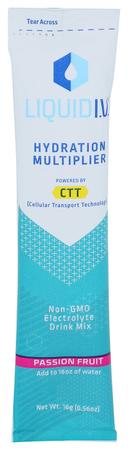 Liquid I.V Hydration Multiplier Passion Fruit Electrolyte Powder Drink Mix, 0.56 Ounce -- 8 per case