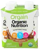 Orgain Organic Nutrition Iced Cafe Mocha Nutritional Shake, 11 Fluid Ounce - 4 count per pack -- 3 packs per case