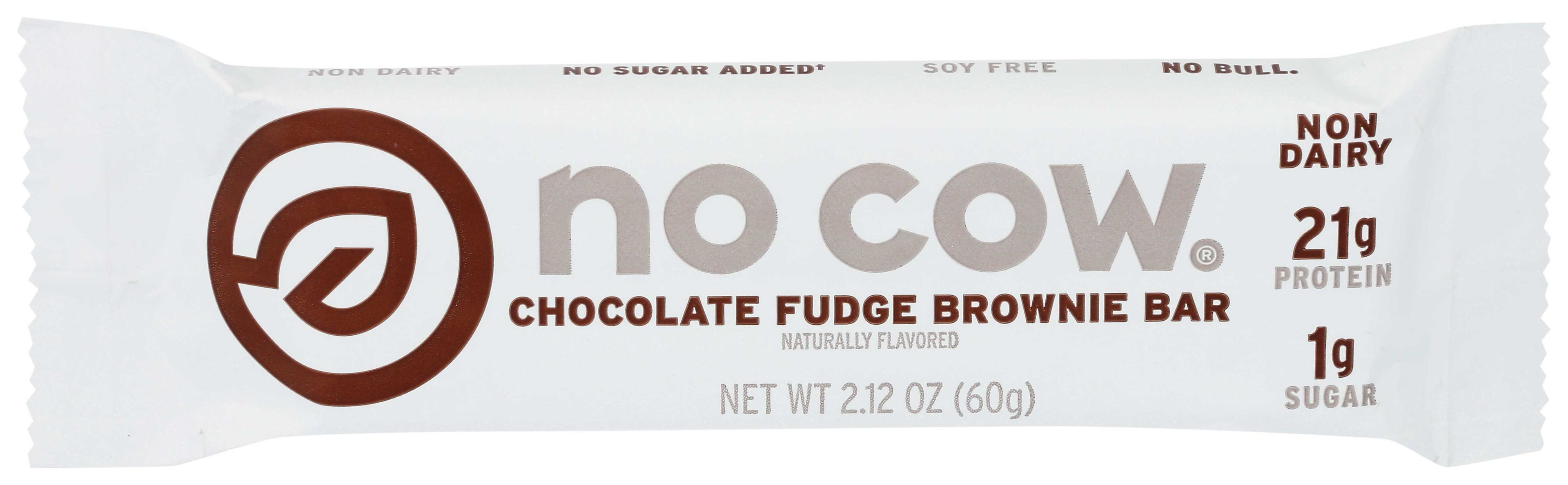 No Cow Chocolate Fudge Brownie Bar, 2.12 Ounce -- 12 Per Case