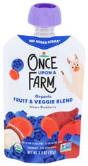 Once Upon A Farm Organic Mama Bear Blueberry Fruit and Veggie Blend, 3.2 Ounce -- 8 per case