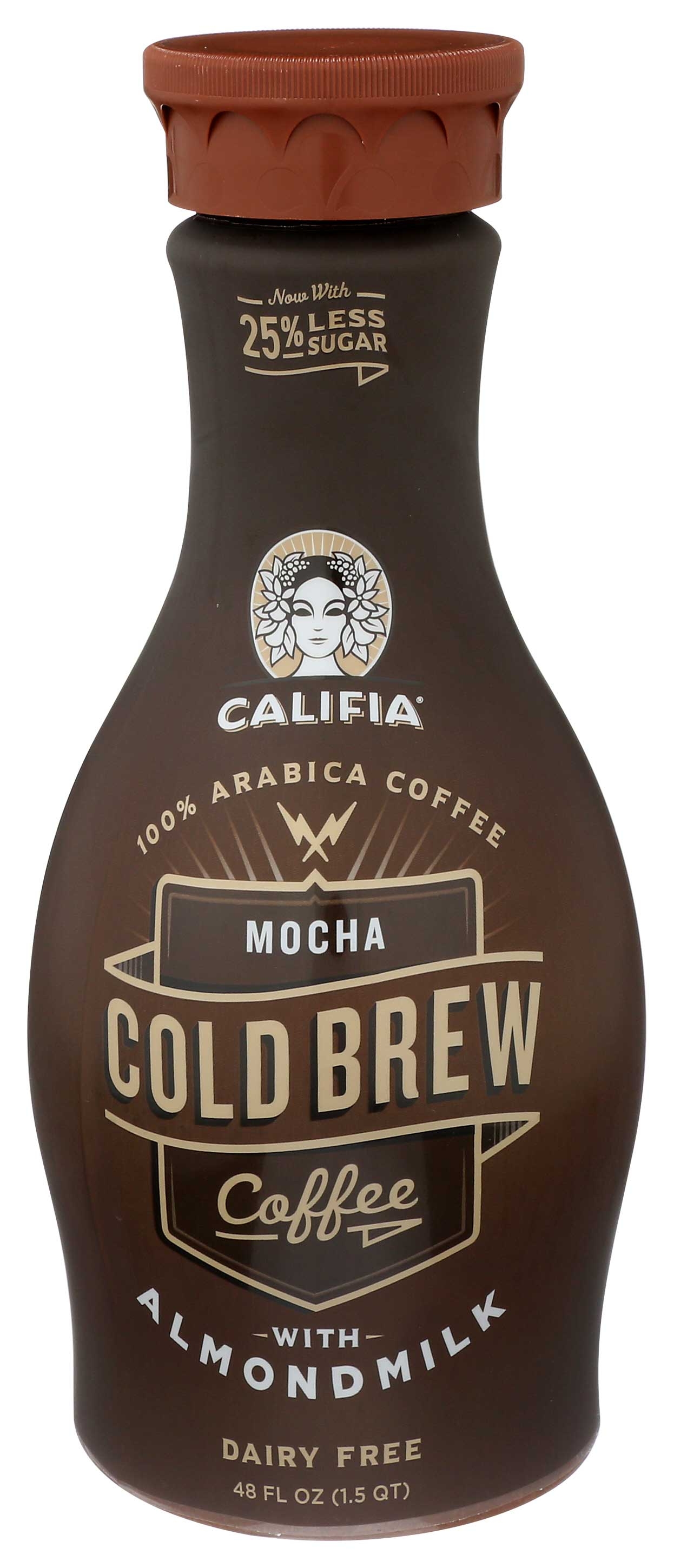 Califia Farms Mocha Cold Brew Coffee with Almond Milk, 48 Fluid Ounce -- 6 per case