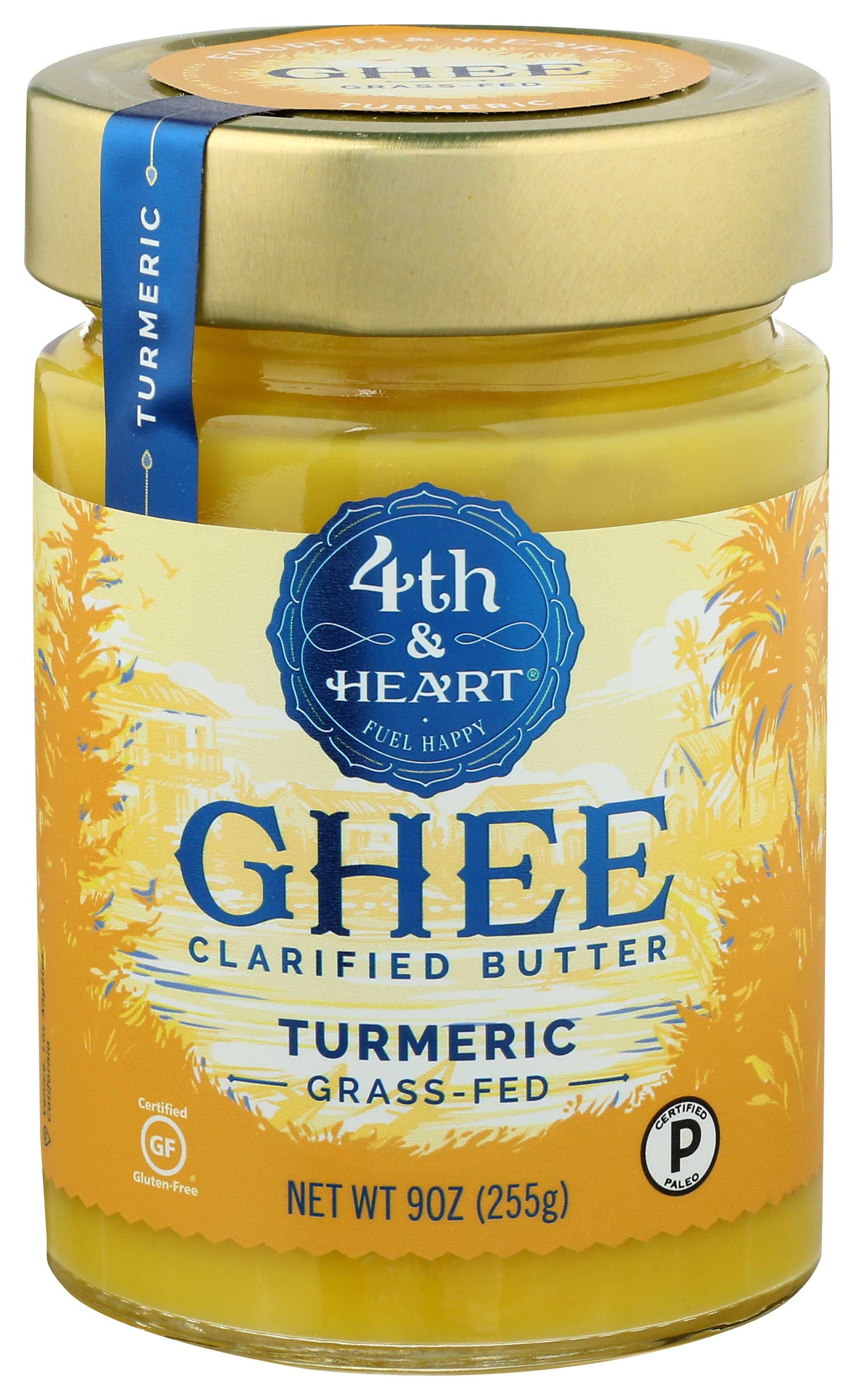 4th And Heart Grass Fed Turmeric Ghee, 9 Ounce -- 6 Per Case