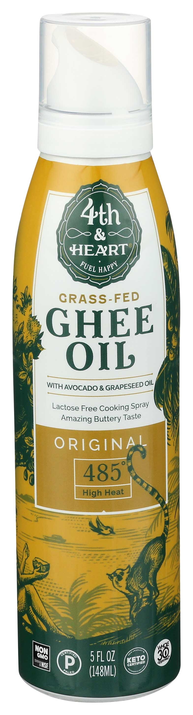 4th and Heart Original Ghee Oil, 5 Ounce Spray Bottle -- 6 per case