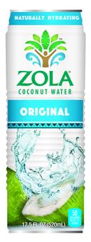 Zola Fruits of the World Original Coconut Water, 17.5 Fluid Ounce -- 12 per case.