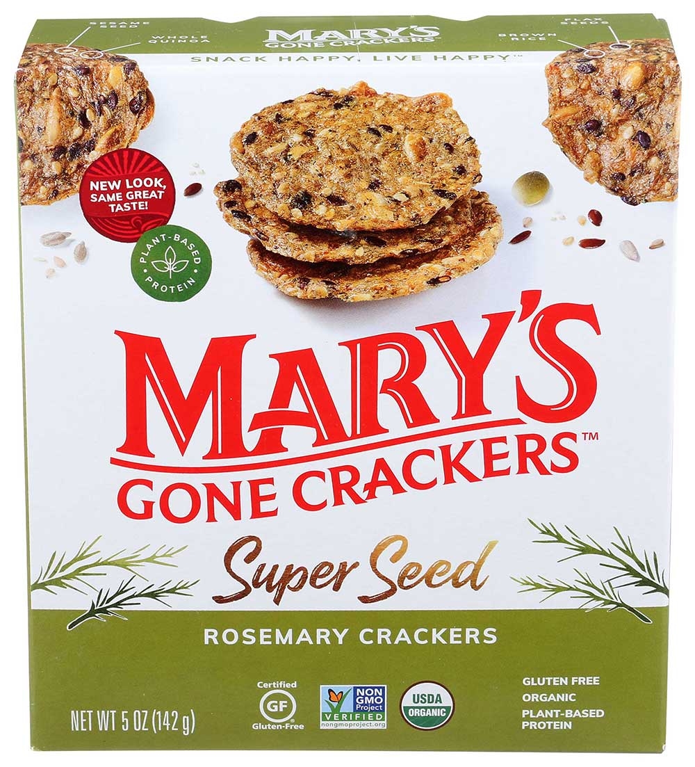 Marys Gone Crackers Super Seed Rosemary Cracker, 5 Ounce -- 6 per case
