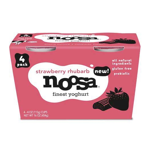 Noosa Strawberry Rhubarb Yoghurt, 4 Ounce -- 24 per case