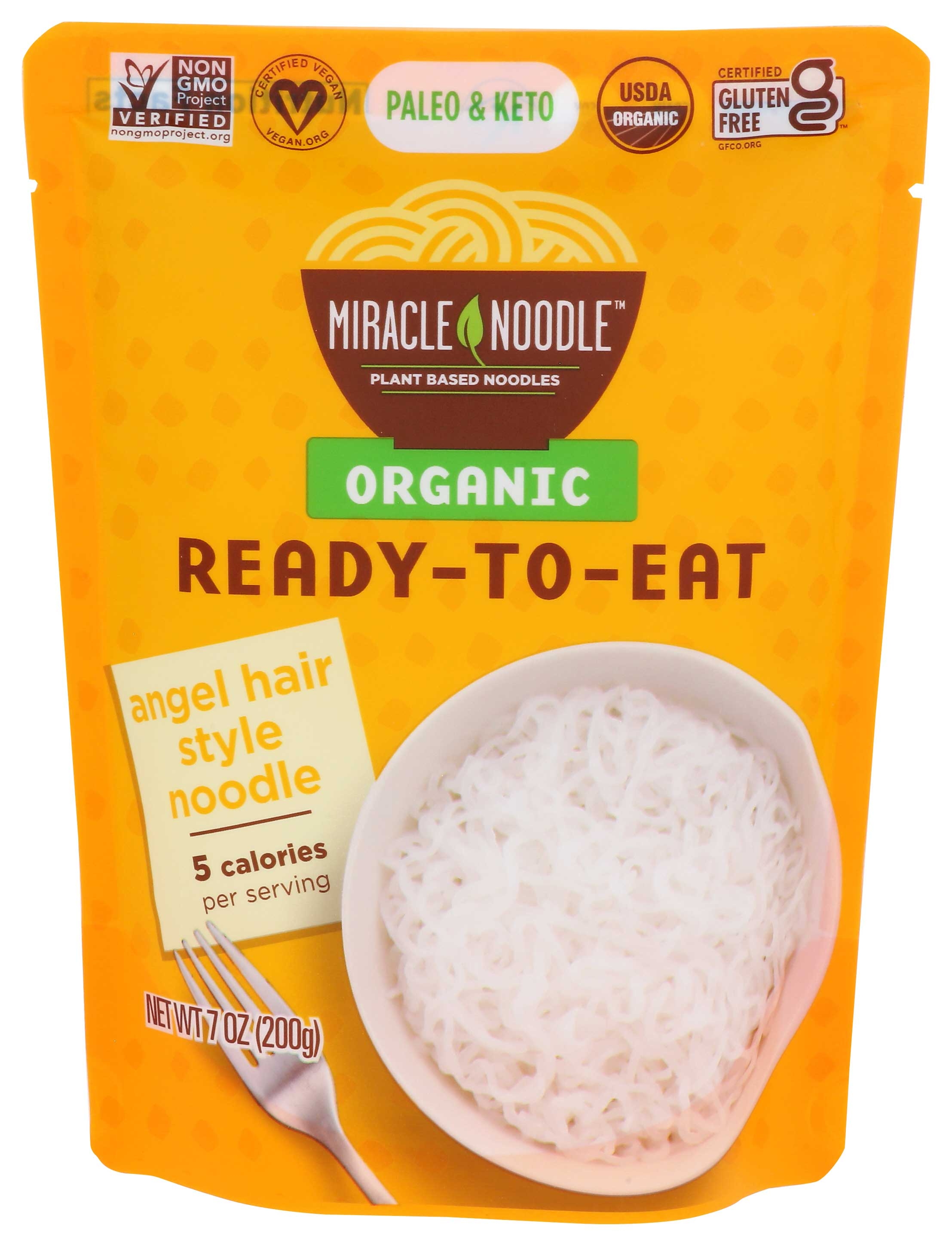 Miracle Noodle Organic Angel Hair Noodles, 7 Ounce -- 6 per case