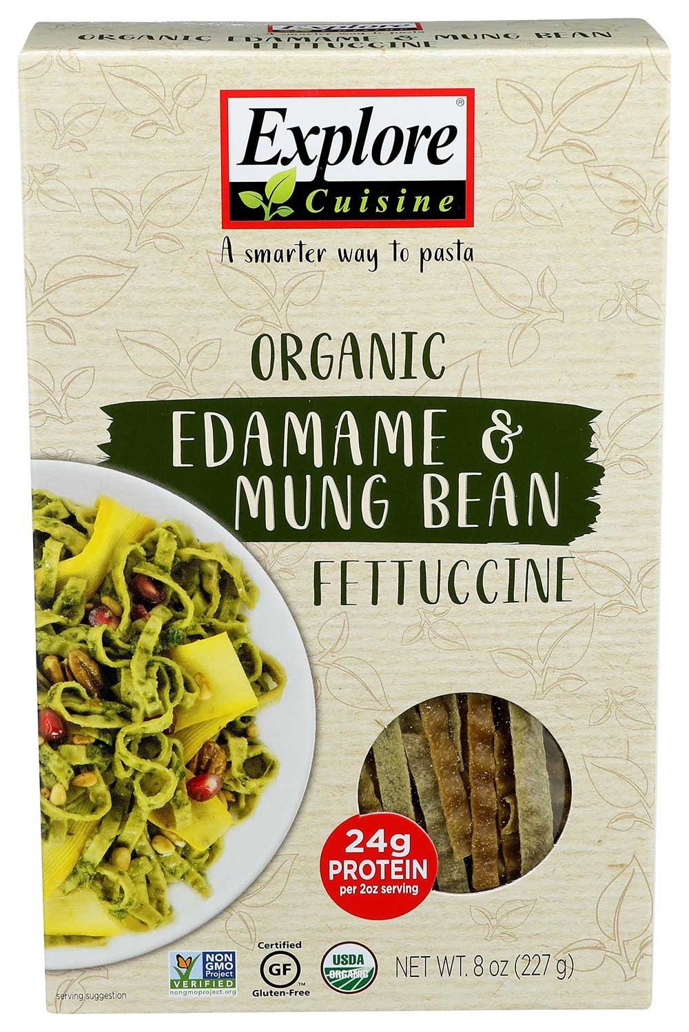 Explore Cuisine Organic Edamame and Mung Bean Fettuccine Pasta, 8 Ounce -- 6 per case.