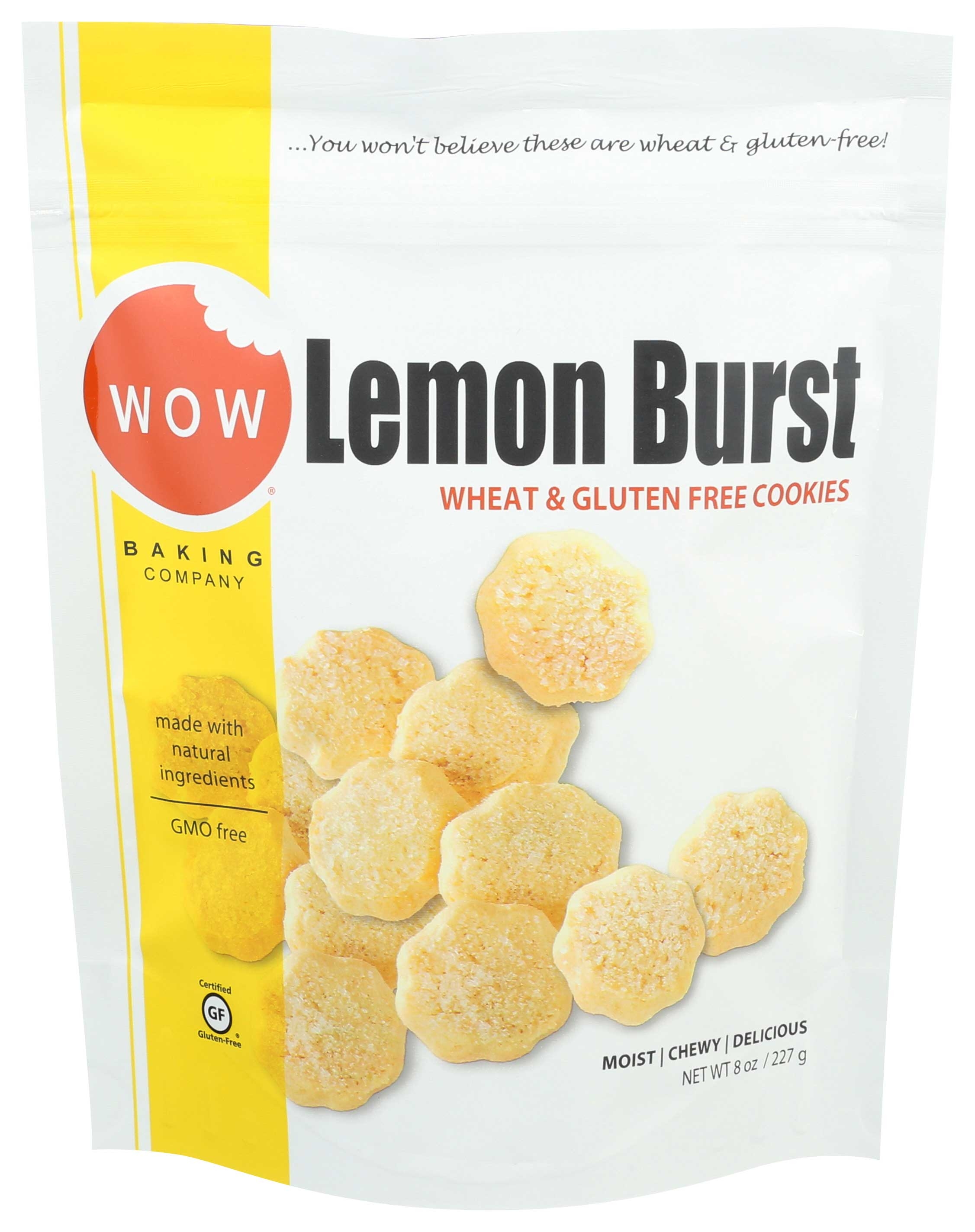 Wow Baking Company Lemon Burst Cookies, 8 Ounce Bag -- 6 per case