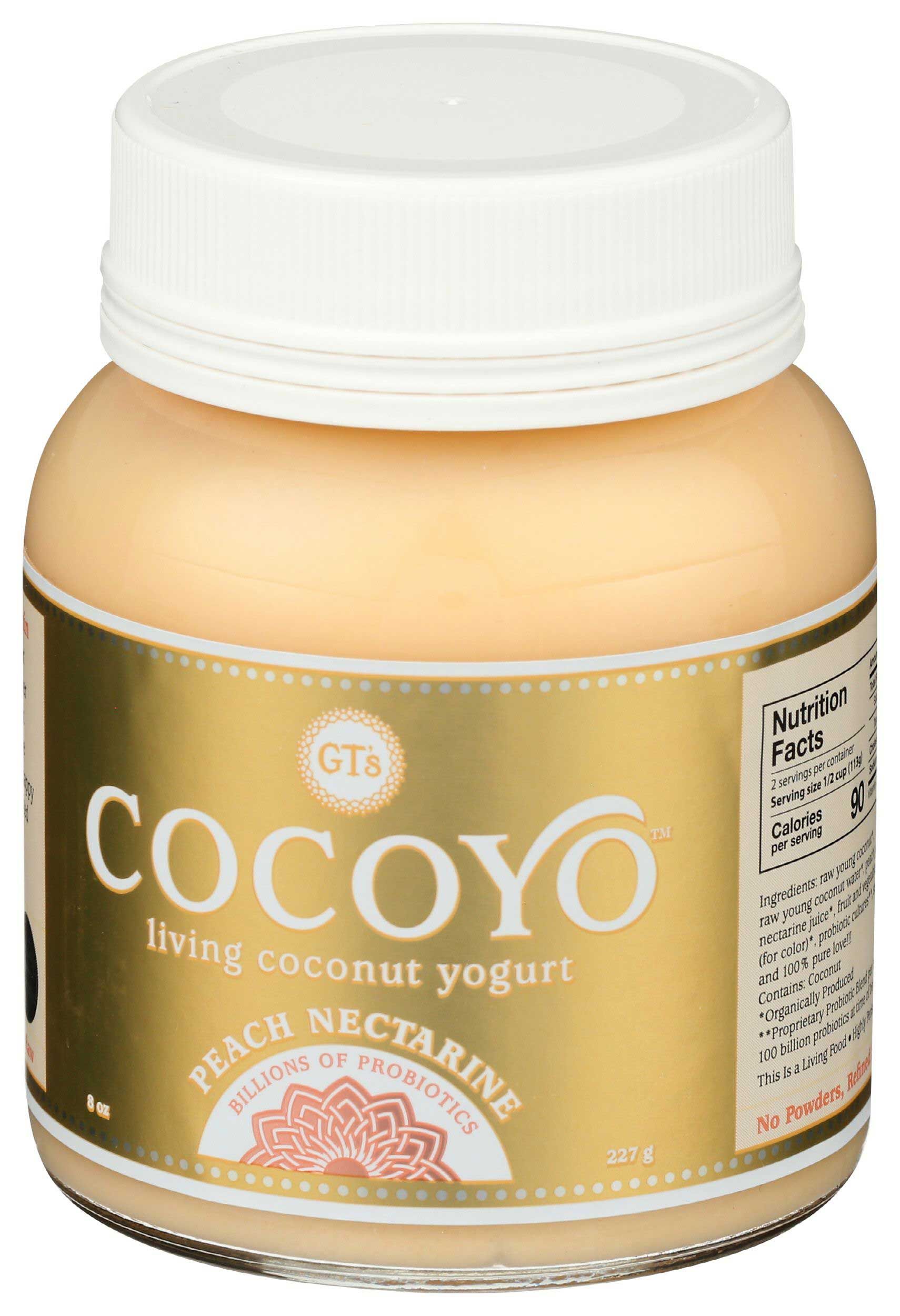 Gt's Cocoyo Peach Nectarine Coconut Yogurt, 8 Fluid Ounce -- 6 Per Case