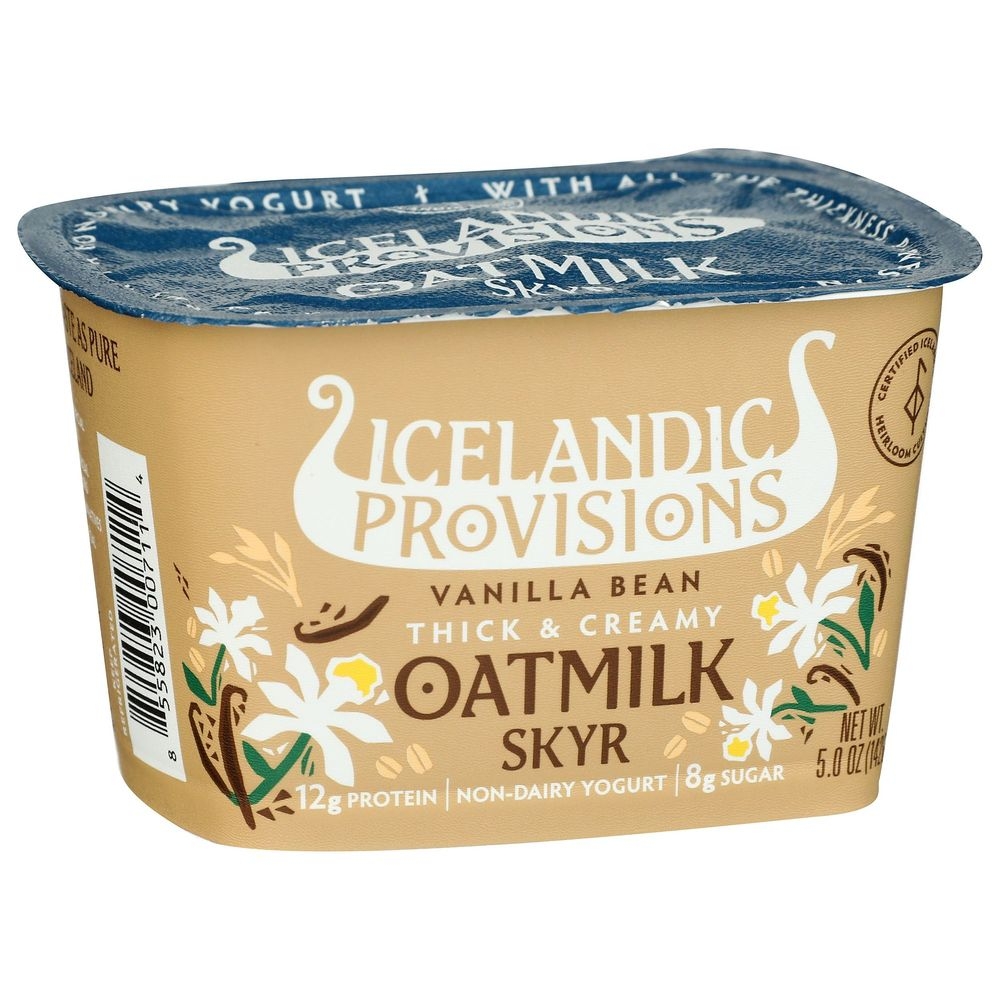 Icelandic Provisions Vanilla Beans Oatmilk Skyr, 5 Ounce -- 12 per case