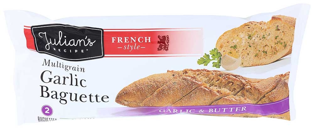 Julians Recipe Garlic Baguette 12 Ounce -- 12 per case