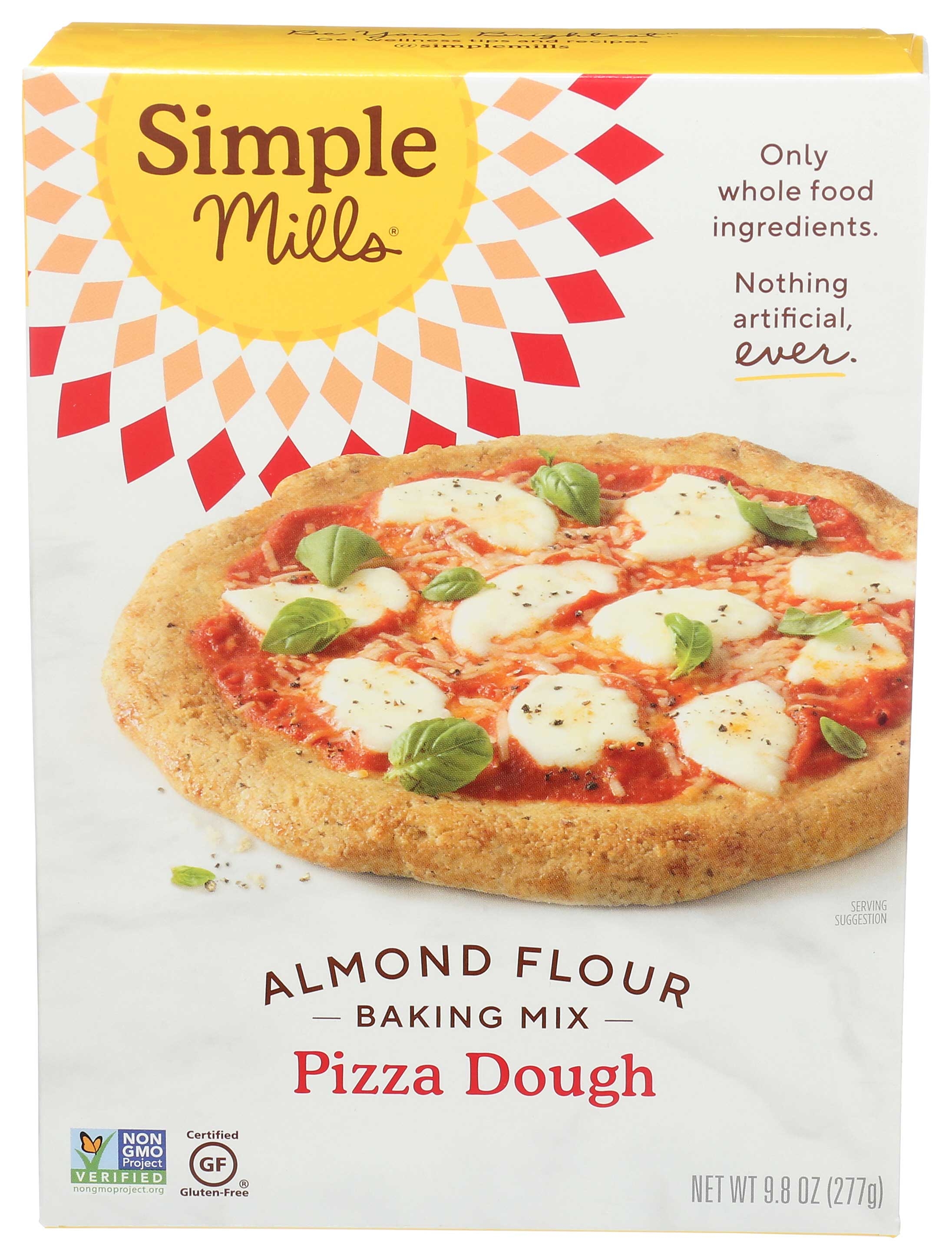 Simple Mills Pizza Dough Almond Flour Baking Mix, 9.8 Ounce -- 6 per case