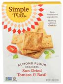 Simple Mills Sun Dried Tomato and Basil Almond Flour Cracker, 4.25 Ounce -- 6 per case