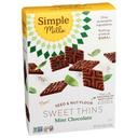 Simple Mills Mint Chocolate Seed and Nut Flour Sweet Thins, 4.25 Ounce -- 6 per case