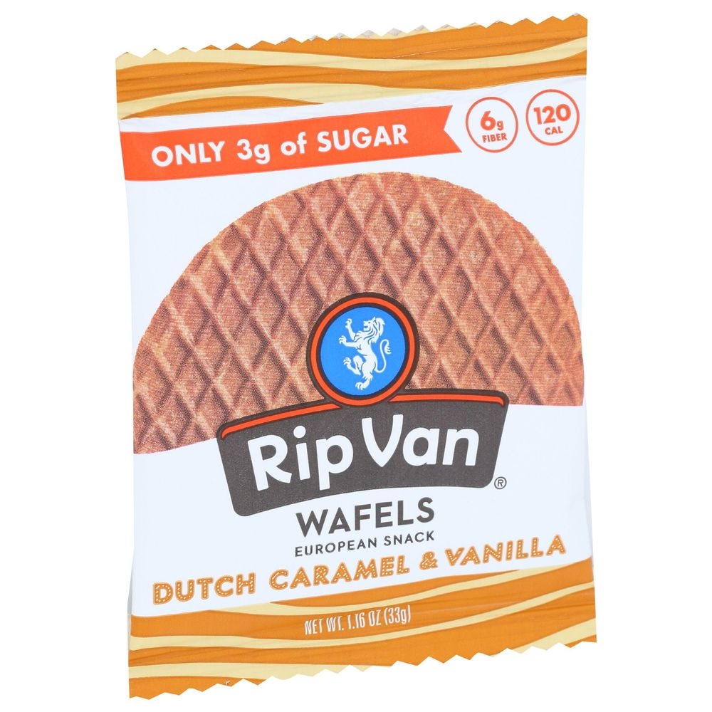 Rip Van Wafels Dutch Caramel and Vanilla Wafels, 1.16 Ounce -- 12 per case