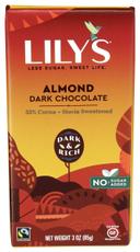 Lilys Sweetened with Stevia Almond Dark Chocolate Bar, 3 Ounce -- 12 per case.