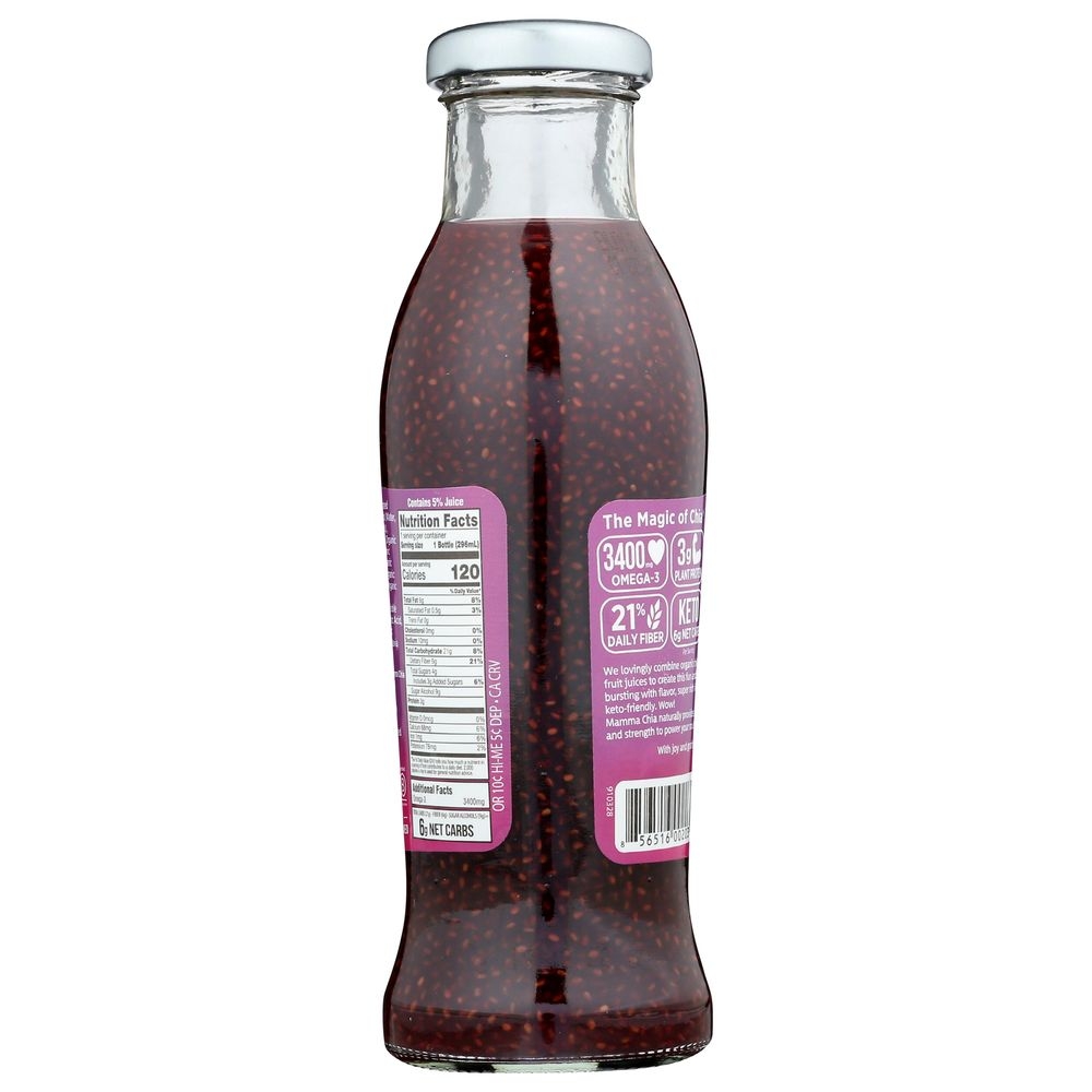 Mamma Chia Organic Blackberry Hibiscus Vitality Beverage, 10 Ounce -- 12 per case.