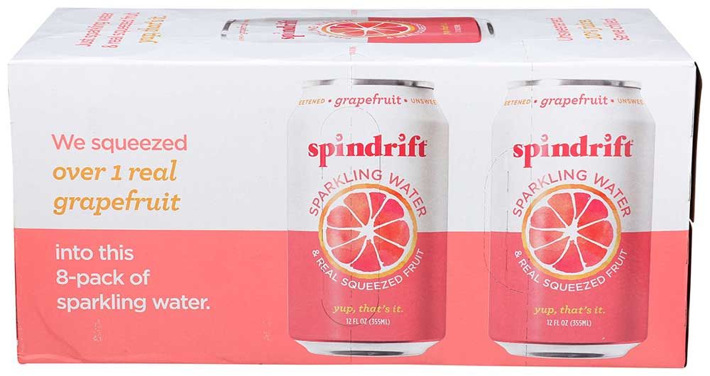 Spindrift Grapefruit Sparkling Water, 8 Count -- 3 Per Case