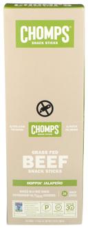 Chomps Hoppin Jalapeno Beef Sticks, 1.15 Ounce -- 24 per case