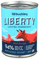 Buckley Liberty Beef Recipe Canned Wet Dog Food, 12.5 Ounce -- 12 per case