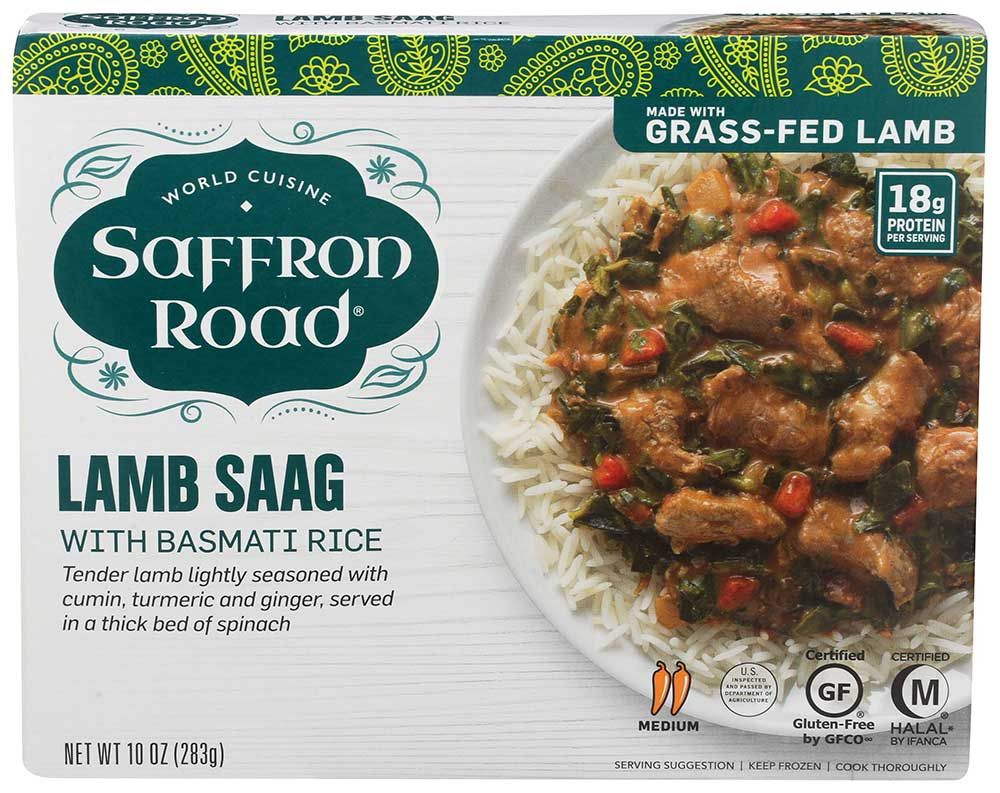 Saffron Road Lamb Saag With Basmati Rice, 10 Ounce -- 8 Per Case