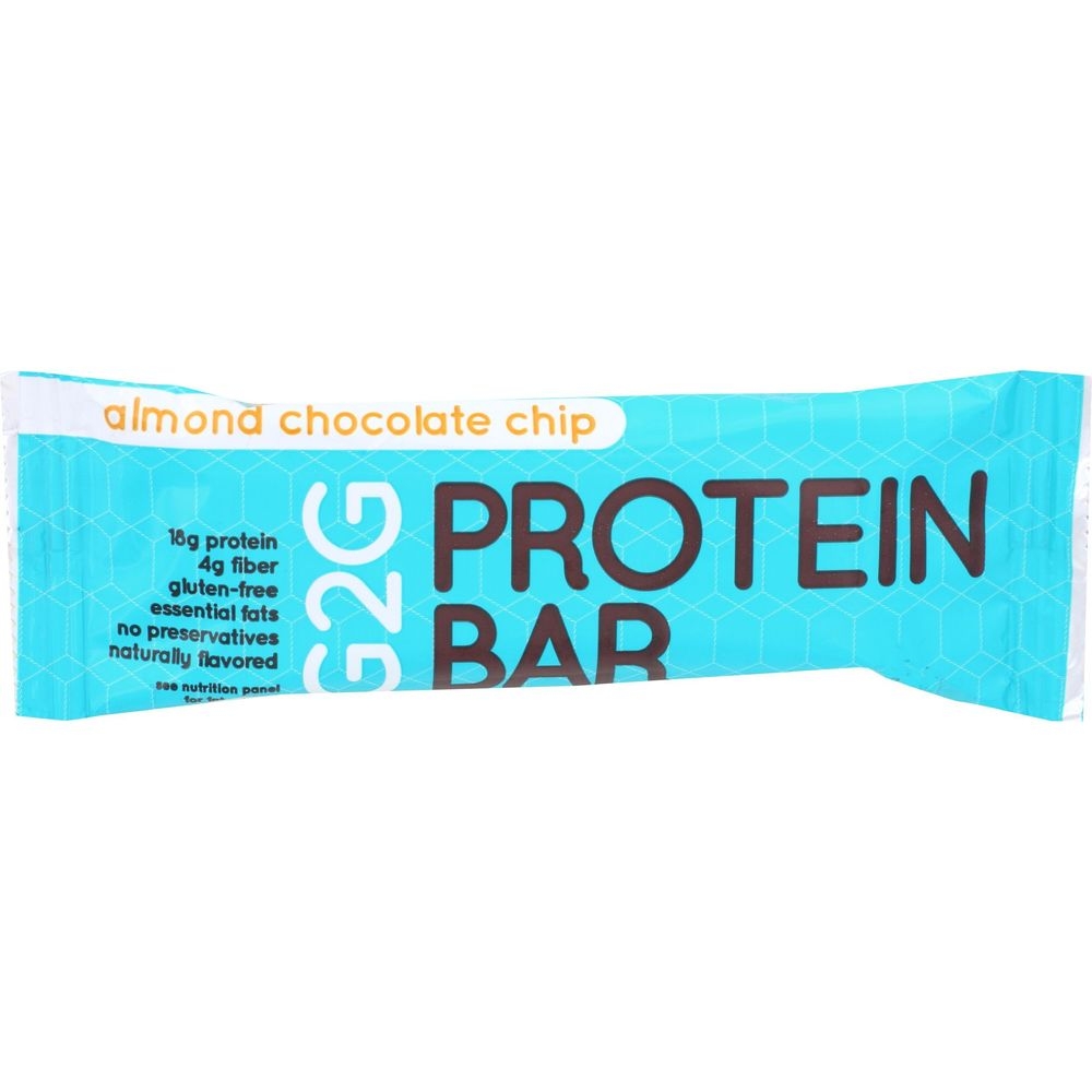 G2G Almond Chocolate Chip Protein Bar, 2.47 Ounce -- 16 per case