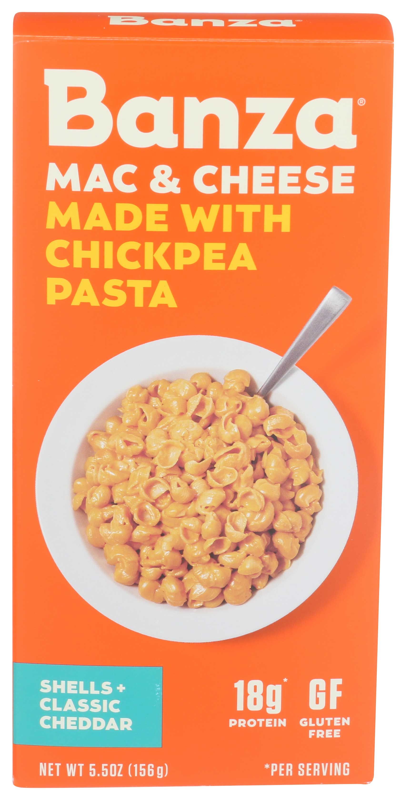 Banza Chickpea Pasta Shells Cheddar Mac And Cheese, 5.5 Ounce -- 6 Per Case