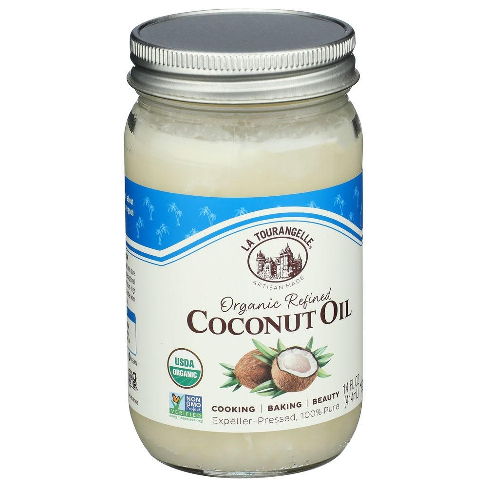La Tourangelle Organic Refined and Expeller Pressed Coconut Oil, 14 Fluid Ounce -- 6 per case