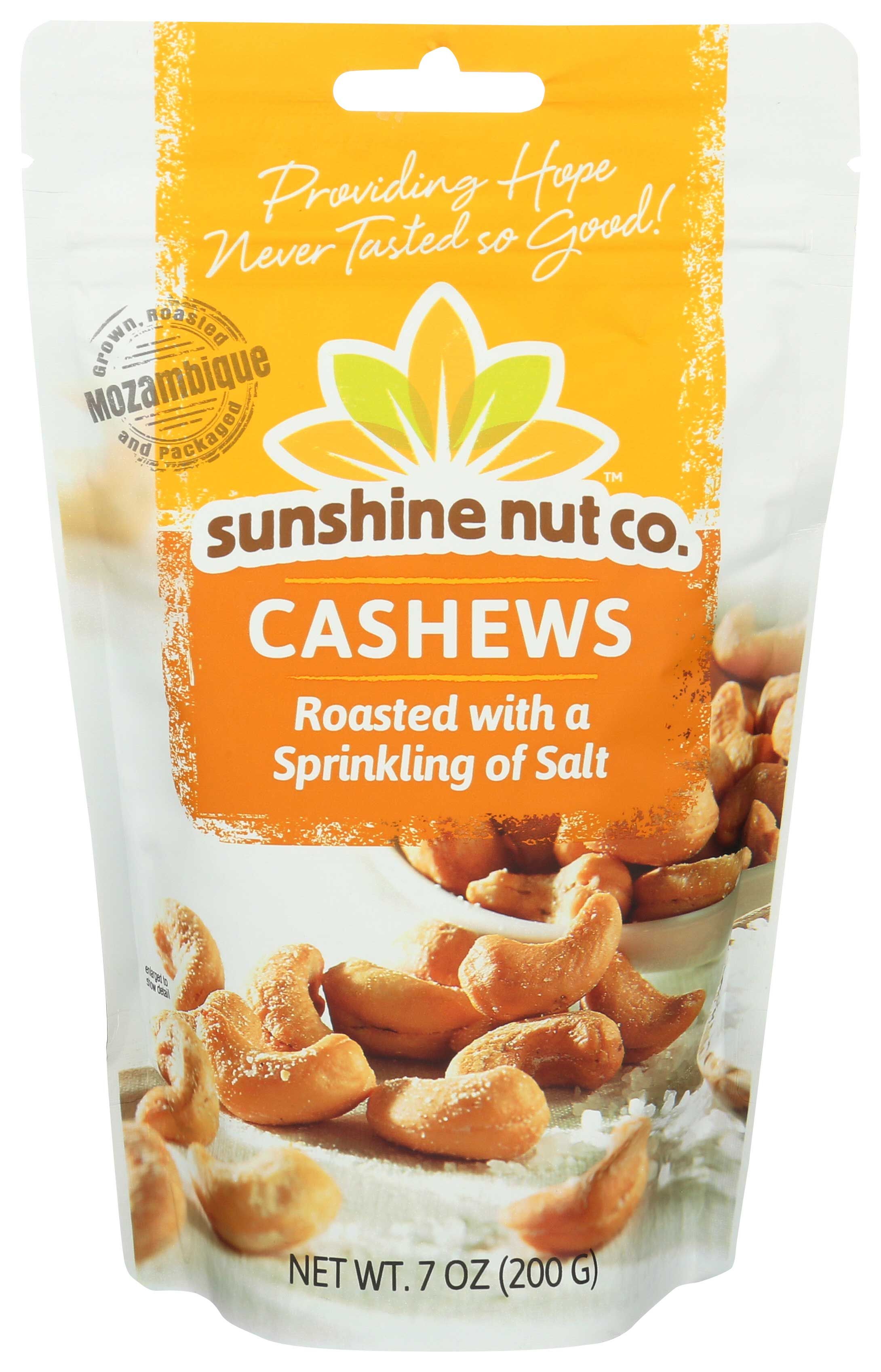 Sunshine Nut Co.mpany Roasted Cashews With Sprinkling Salt, 7 Ounce -- 6 Per Case