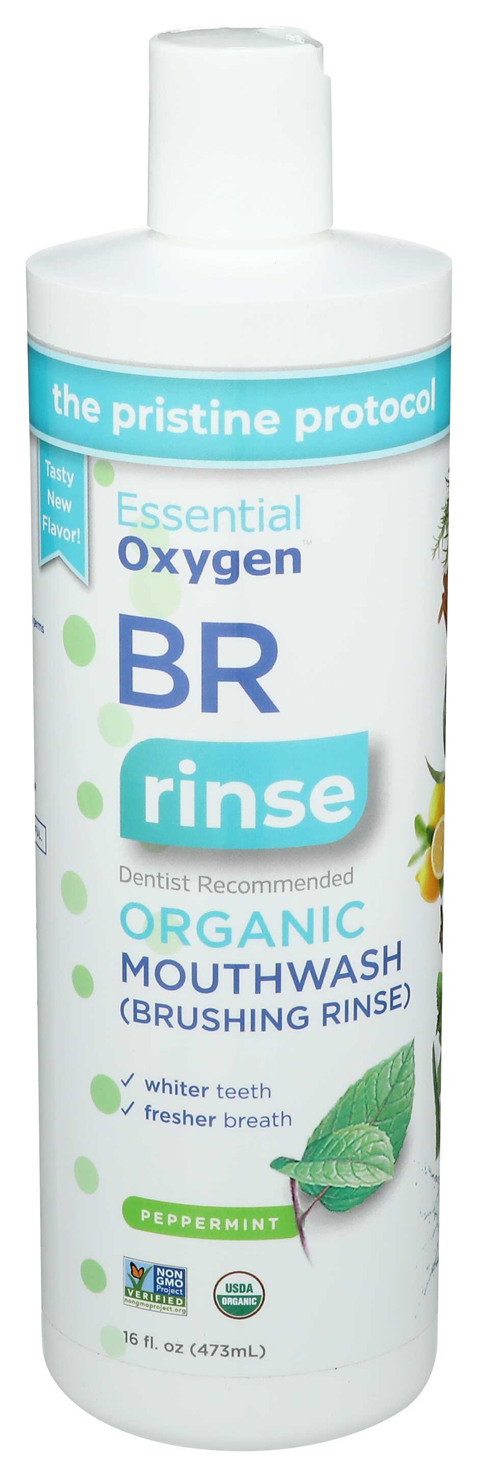 Essential Oxygen Organic Peppermint Mouthwash, 16 Fluid Ounce