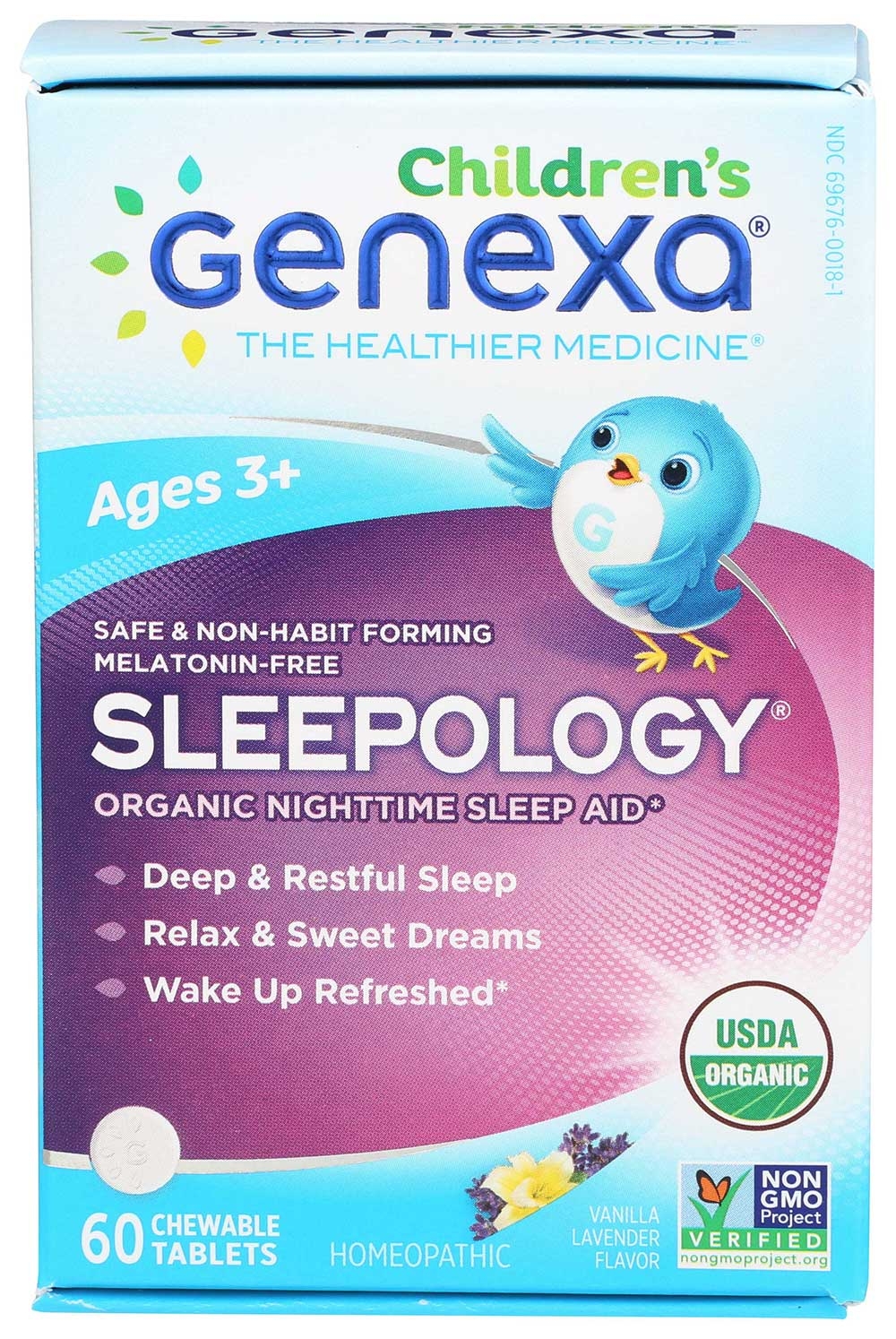 Genexa Organic Vanilla Lavender Sleepology Chewable Tablet for Children - 60 count per pack