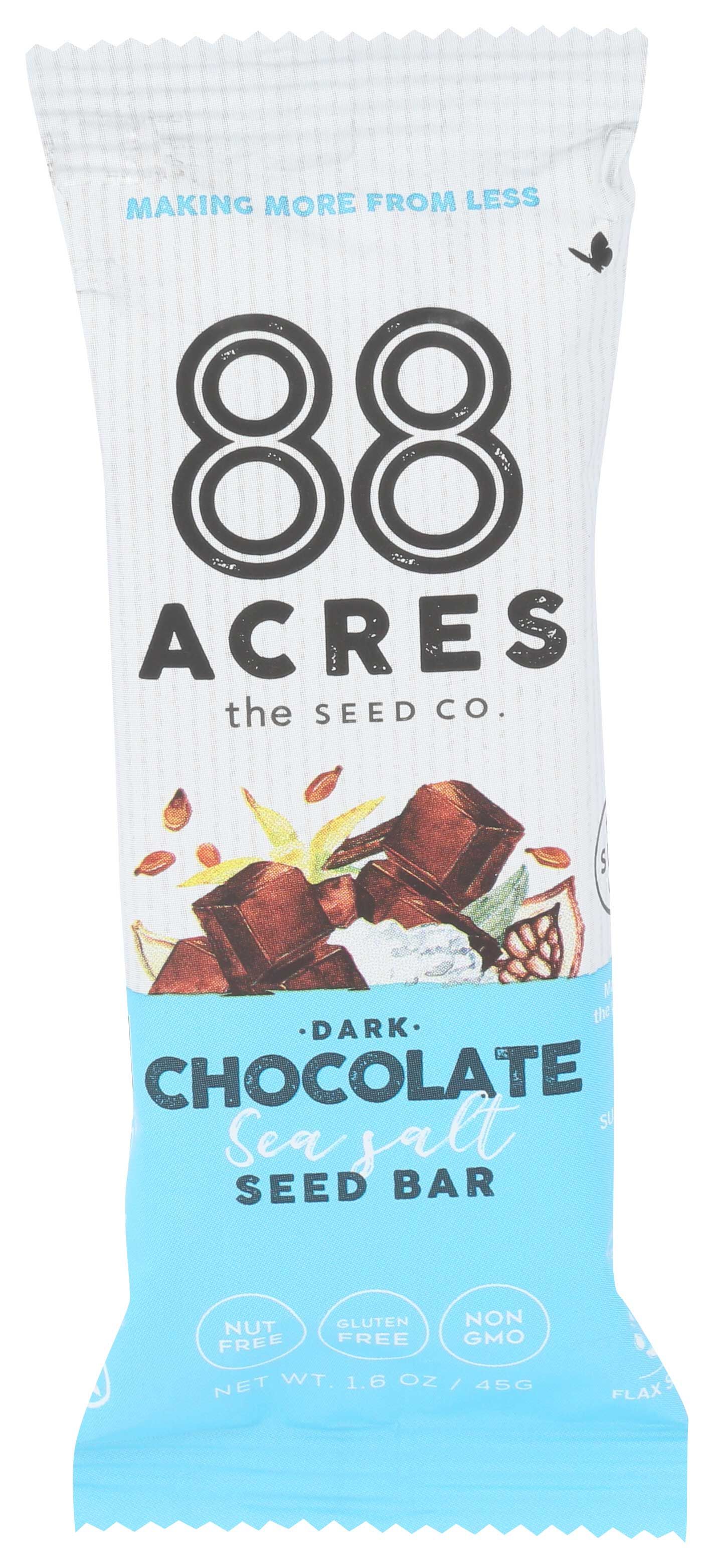 88 Acres Chocolate And Sea Salt Seed Bar, 1.6 Ounce -- 9 Per Case