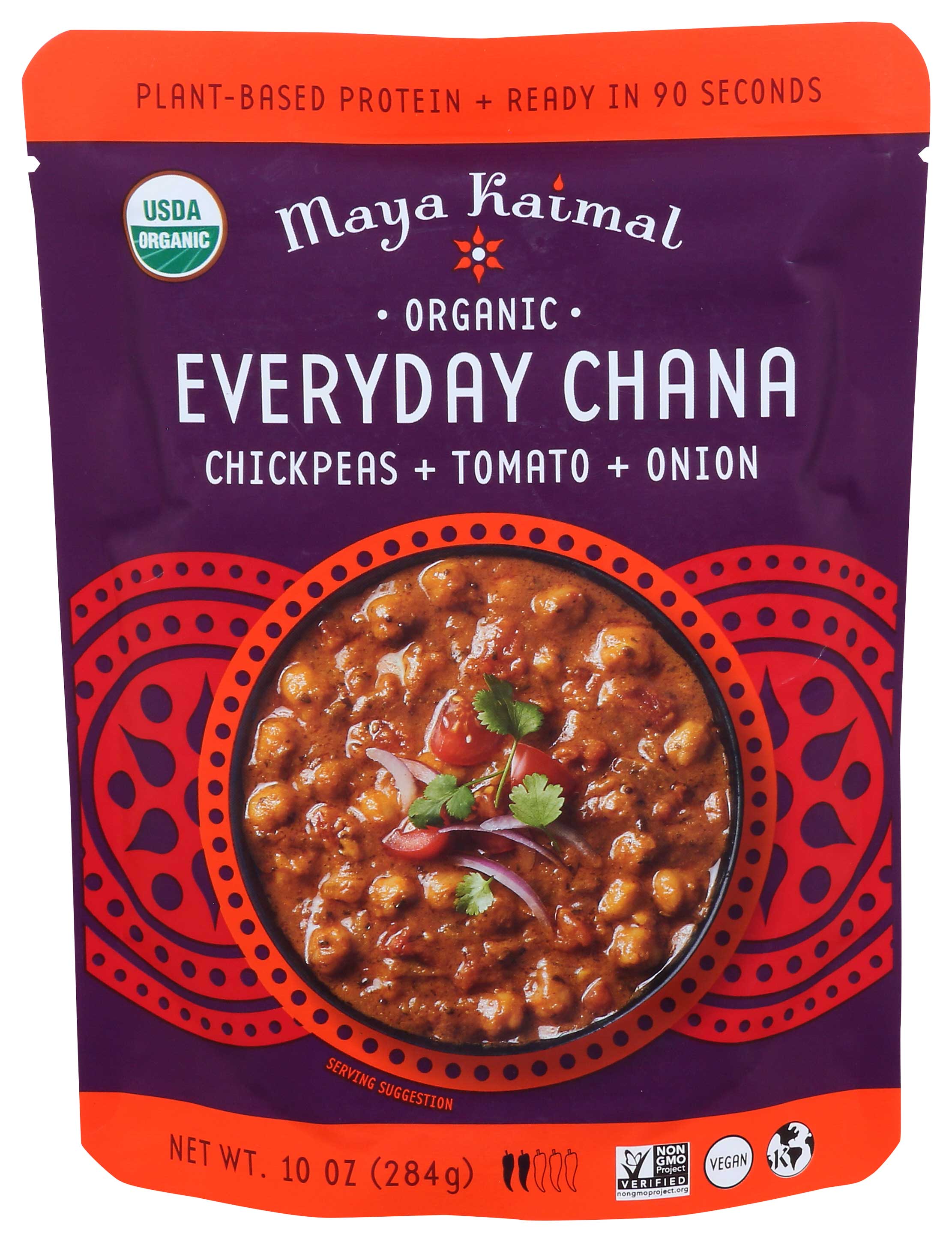 Maya Kaimal Organic Chickpeas Tomato Onion Everyday Chana, 10 Ounce -- 6 per case