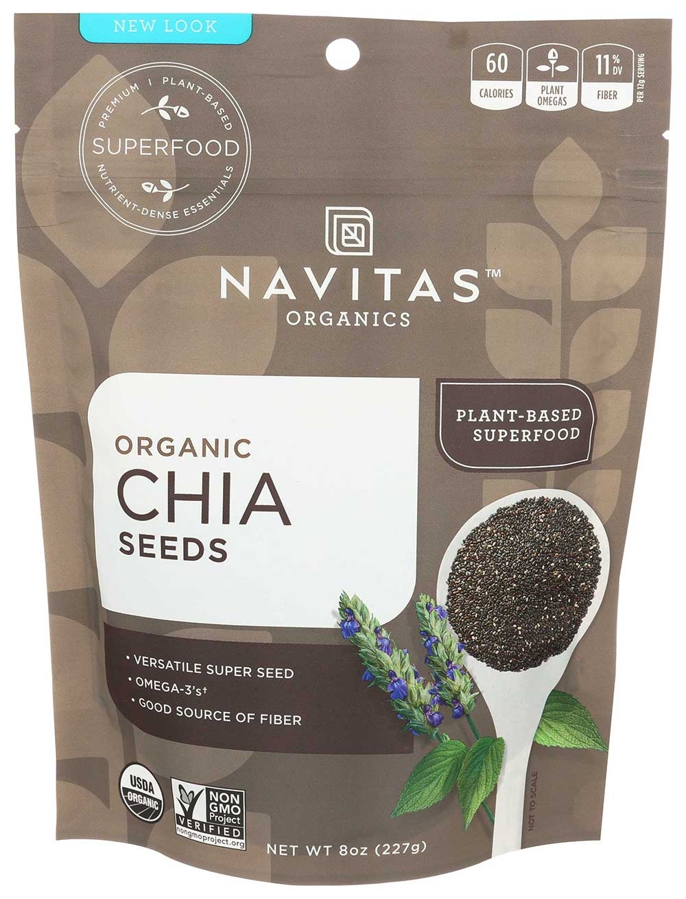 Navitas Naturals Organic Raw Chia Seed, 8 Ounce -- 12 per case.