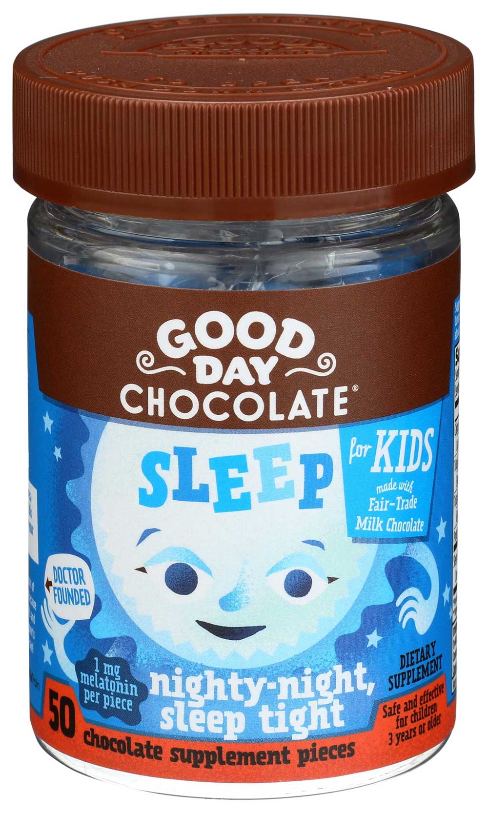 Good Day Chocolate Sleep Supplement for Kids - 50 count per pack