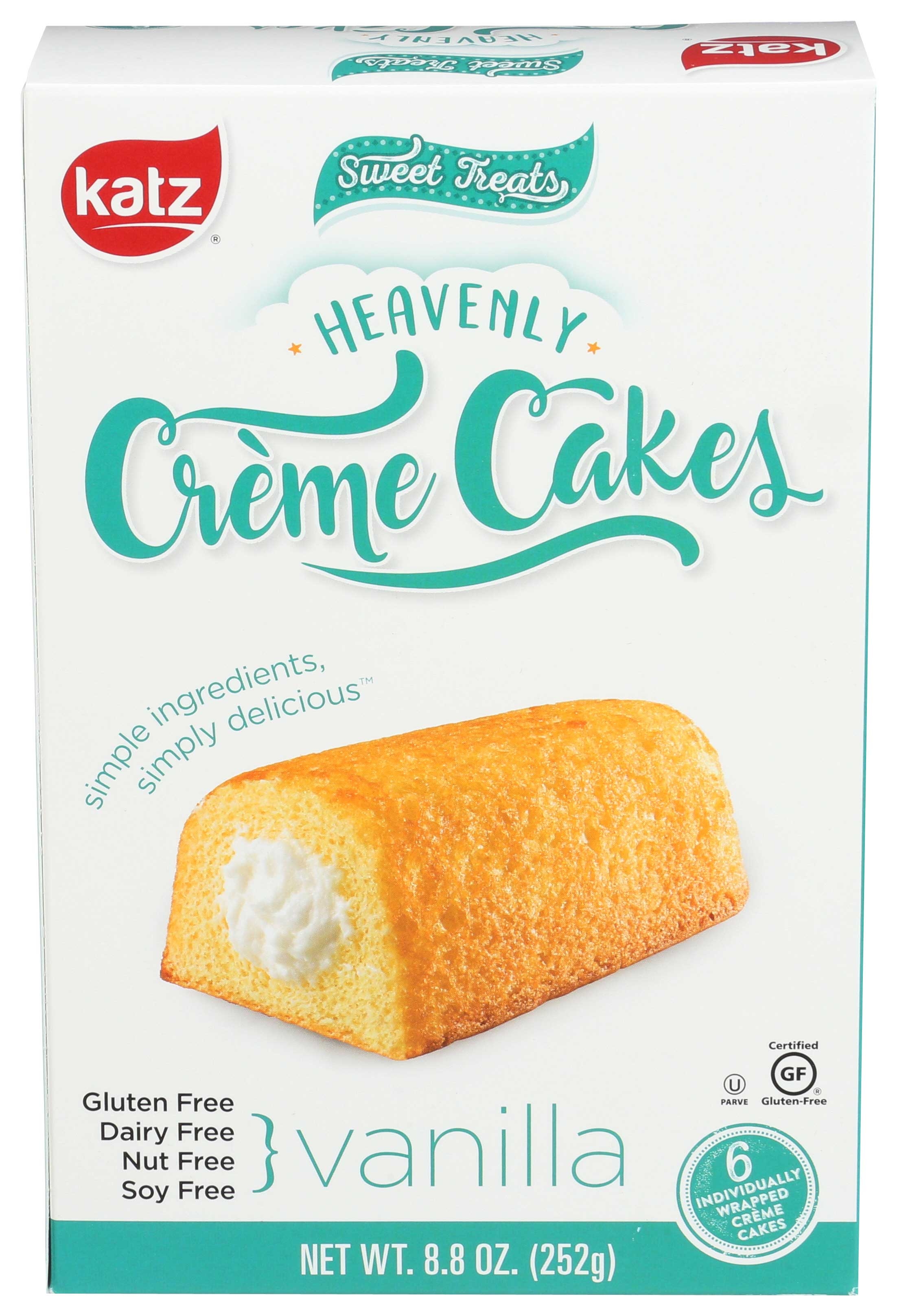 Katz Gluten Free Heavenly Vanilla Creme Cake, 8.8 Ounce -- 6 per case