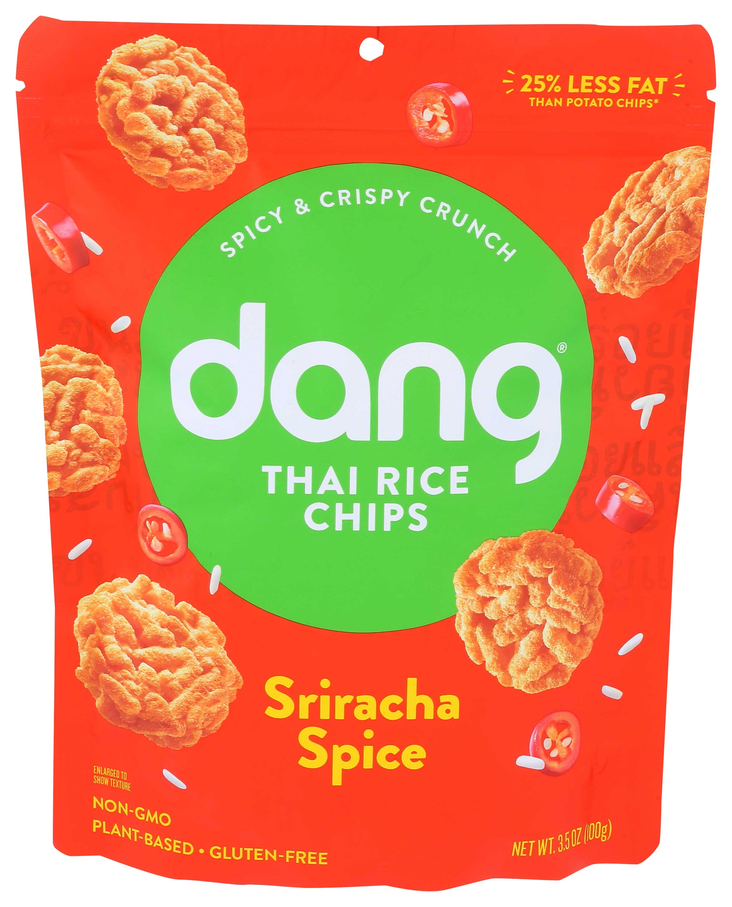 Dang Sriracha Spice Sticky Thai Rice Chips, 3.50 Ounce -- 12 per case