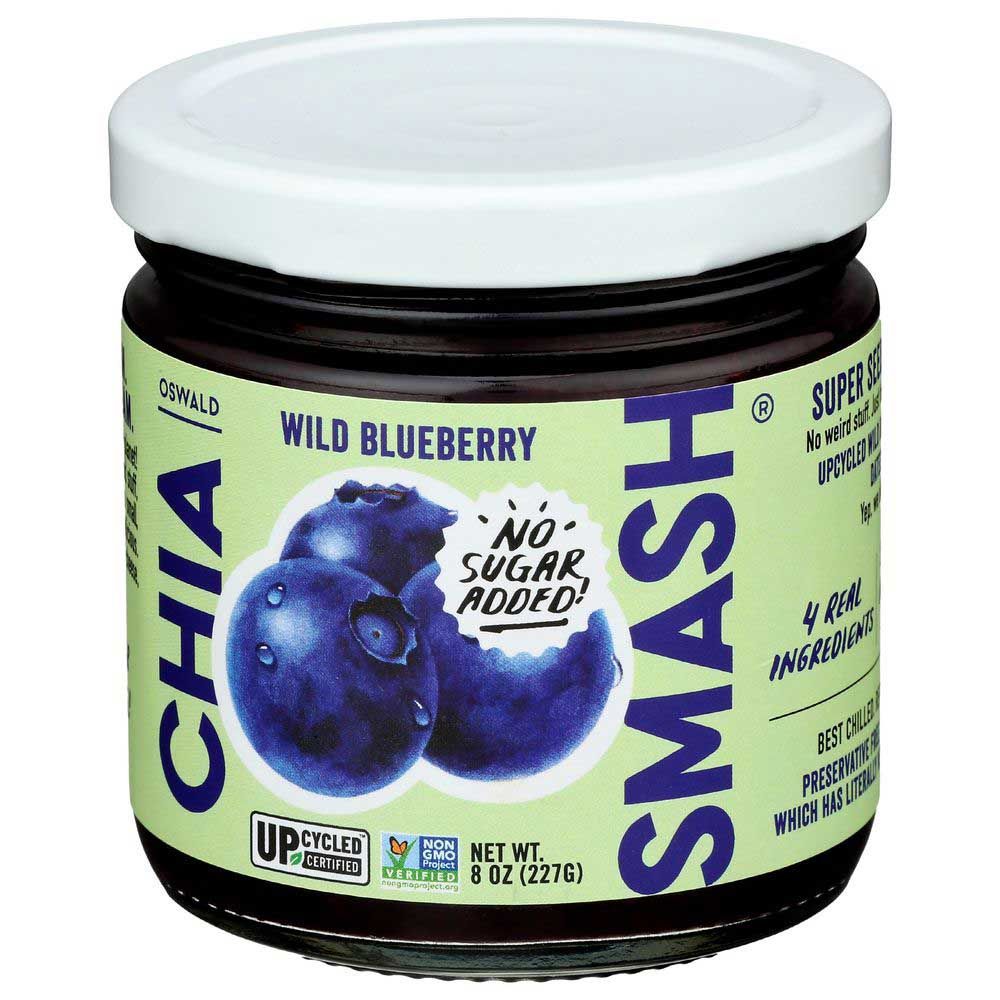 Oswald Wild Blueberry Chia Smash Jam, 8 Ounce -- 6 Per Case