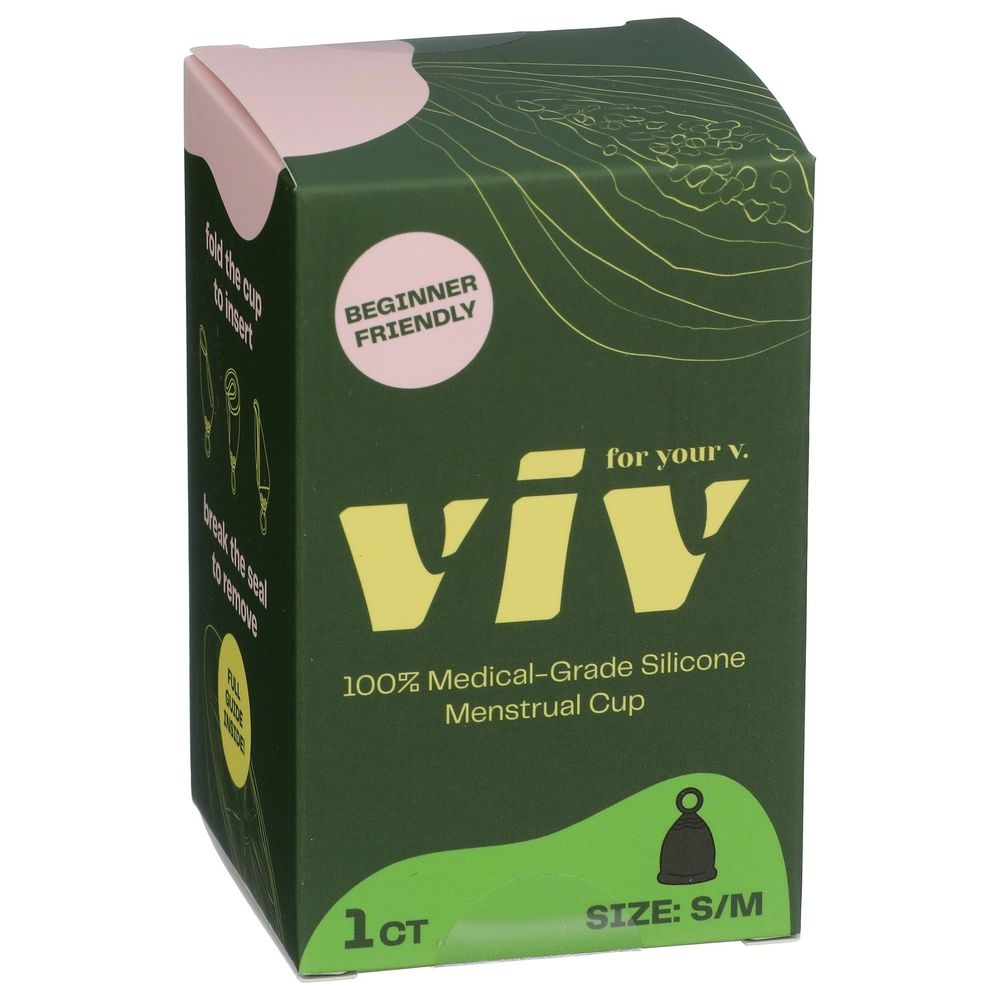Viv Size Small/Medium Menstrual Cup with Beginner Guide